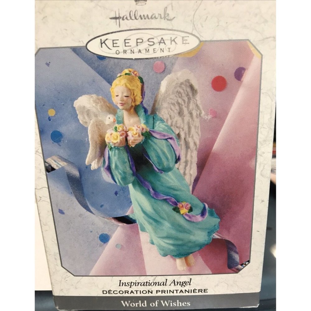 1999 Hallmark Keepsake Ornament Inspirational Angel-World‎ of Wishes